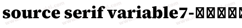 source serif variable7字体转换